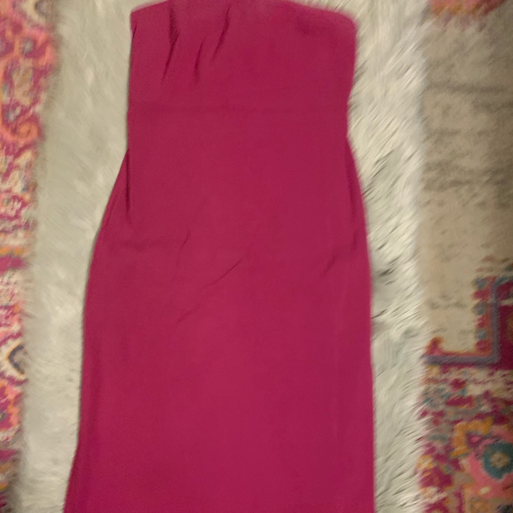 Strapless pink dress